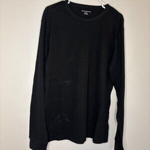 AMAZON Essentials NEW Mens Waffle Knit Thermal XL Black Warm Layer Ski Snow